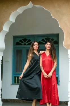 The TwoSisters Plus Size|Plus Size-Amatista Zomerjurk Knalrood