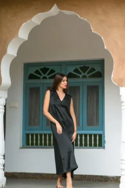 The TwoSisters Plus Size|Plus Size-Amatista Zomerjurk Zwart