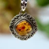 The TwoSisters Edelsteen Hanger-Amber Edelsteen hanger 925 zilver