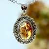 The TwoSisters Edelsteen Hanger-Amber Edelsteen hanger 925 zilver