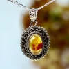 The TwoSisters Edelsteen Hanger-Amber Edelsteen hanger 925 zilver