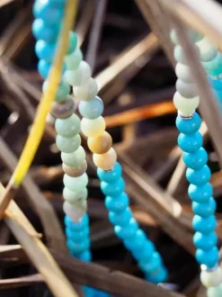 The TwoSisters Kettingen|Buddhist Malas-Aquamarijn Amazoniet Mala