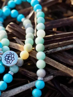 The TwoSisters Kettingen|Buddhist Malas-Aquamarijn Amazoniet Mala