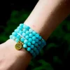 The TwoSisters Buddhist Malas|Kettingen-Aquamarijn Mala
