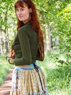 The TwoSisters Tops|Plus Size-Astarte Top Bamboo/Cotton groen
