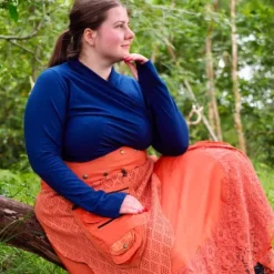 The TwoSisters Tops|Plus Size-Astarte Top Bamboo/Cotton Blauw