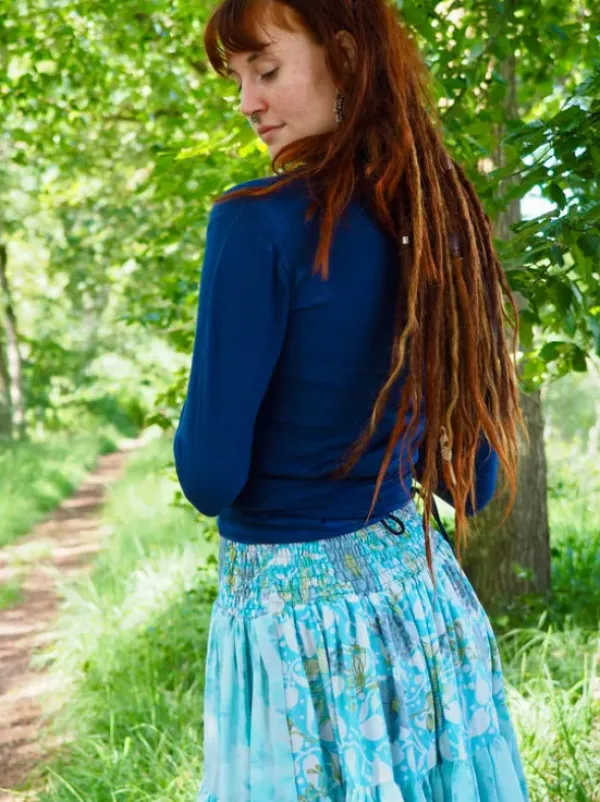 The TwoSisters Tops|Plus Size-Astarte Top Bamboo/Cotton Blauw