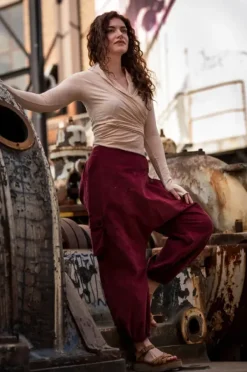 The TwoSisters Plus Size|Plus Size-Astarte Top Bamboo/Cotton Desert Sand