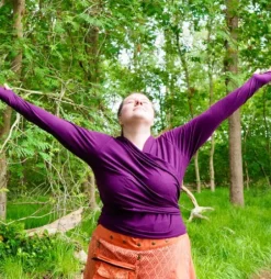The TwoSisters Tops|Plus Size-Astarte Top Bamboo/Cotton Paars