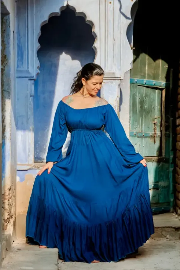 The TwoSisters Plus Size|Plus Size-Athena Jurk Koningsblauw