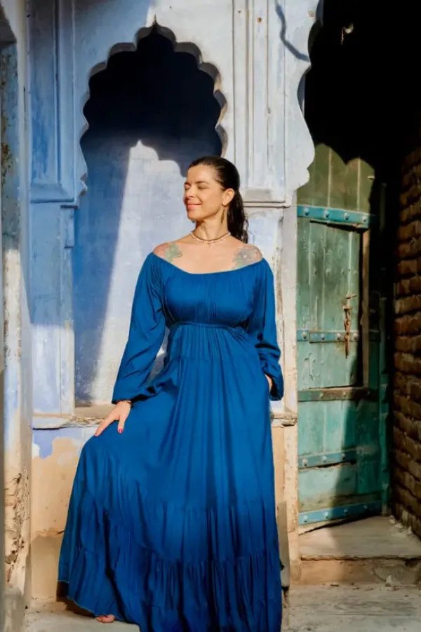 The TwoSisters Plus Size|Plus Size-Athena Jurk Koningsblauw