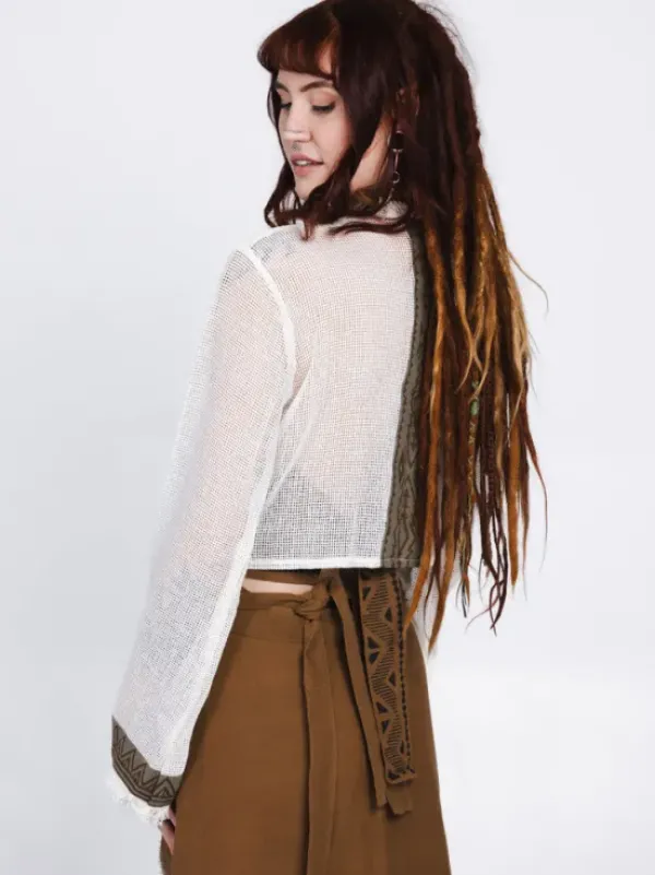 The TwoSisters Tops|Nomad Chic Collectie-Aurora Top Gebroken wit