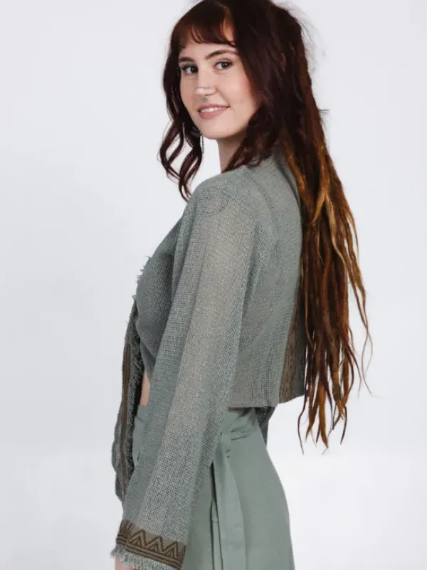 The TwoSisters Tops|Nomad Chic Collectie-Aurora Top Jadegroen