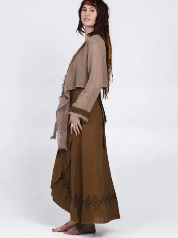 The TwoSisters Tops|Nomad Chic Collectie-Aurora Top Lichtbruin