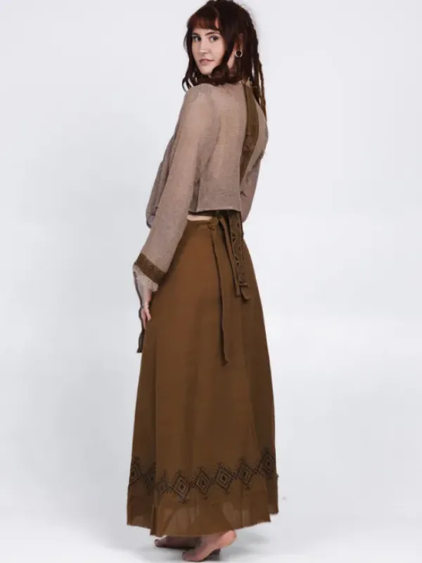 The TwoSisters Tops|Nomad Chic Collectie-Aurora Top Lichtbruin