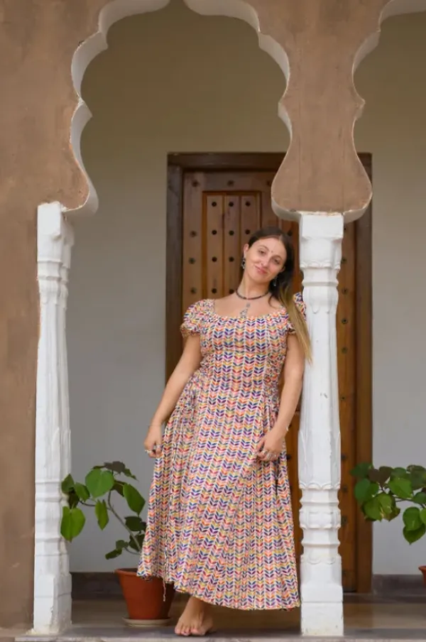 The TwoSisters Gypsy|Zomer-Belle Jurk Blaadjes