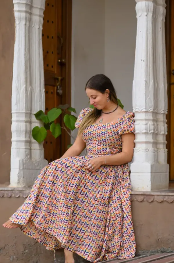 The TwoSisters Gypsy|Zomer-Belle Jurk Blaadjes