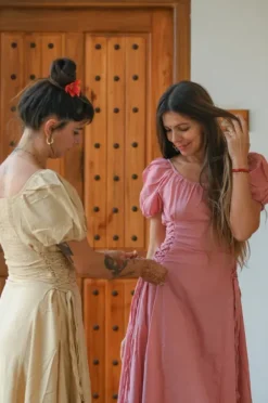 The TwoSisters Gypsy|Zomer-Belle Jurk Ecru