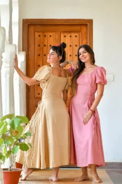 The TwoSisters Gypsy|Zomer-Belle Jurk Roze
