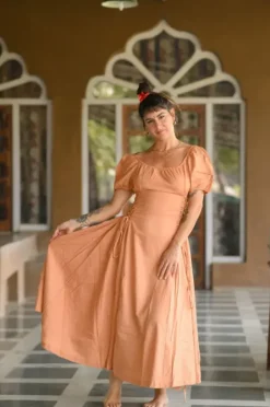 The TwoSisters Gypsy|Zomer-Belle Jurk Zalm