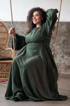 The TwoSisters Plus Size|Plus Size-Berkana Jurk Groen (t/m maat 52)