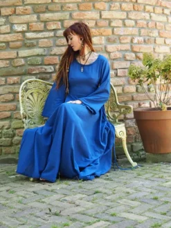 The TwoSisters Plus Size|Plus Size-Berkana Jurk Korenblauw (t/m maat 52)