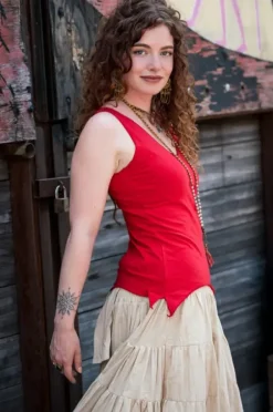 The TwoSisters Tops|Zomer-Best Top Ever Vuur Rood