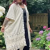 The TwoSisters Plus Size-Bohemian Kimono Beige