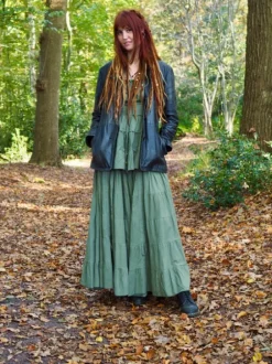 The TwoSisters Tops|Zomer-Boho Blouse Mosgroen