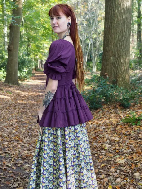 The TwoSisters Tops|Zomer-Boho Blouse Paars