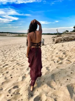 The TwoSisters Tops|Zomer-Boho Top Aphrodite Bruin