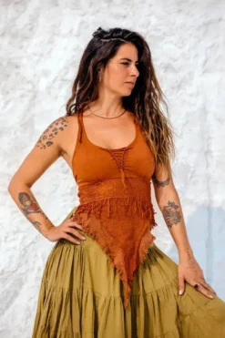 The TwoSisters Tops|Zomer-Boho Top Aphrodite Rust