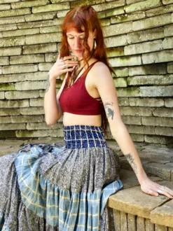 The TwoSisters Tops|Bratops-Bratop Aurora Marroon Rood