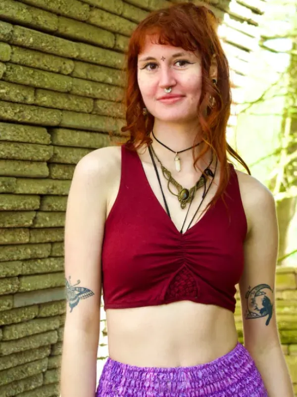 The TwoSisters Tops|Bratops-Bratop Freya Marroonrood