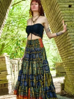 The TwoSisters Tops|Bratops-Burlesque top Zwart