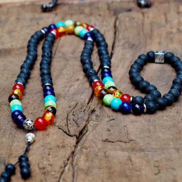 The TwoSisters Kettingen|Buddhist Malas-Chakra balans Mala