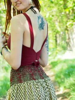 The TwoSisters Tops|Bratops-Demeter Bratop Marroon Rood