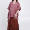 The TwoSisters Plus Size|Nomad Chic Collectie-Desert Breeze poncho OudRoze