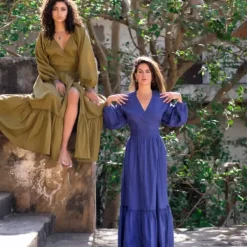 The TwoSisters Bohemian|Bohemian Jurken-Devi Dress Blauw