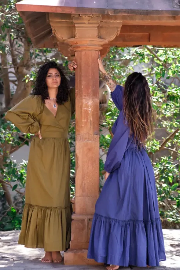 The TwoSisters Bohemian|Bohemian Jurken-Devi Dress Blauw