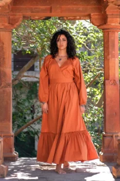 The TwoSisters Bohemian|Bohemian Jurken-Devi Dress Oranje