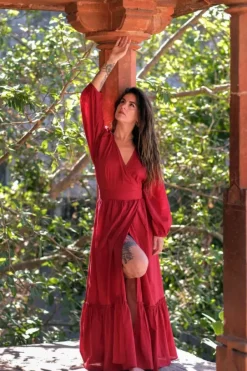 The TwoSisters Bohemian|Bohemian Jurken-Devi Dress Rood