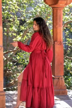 The TwoSisters Bohemian|Bohemian Jurken-Devi Dress Rood
