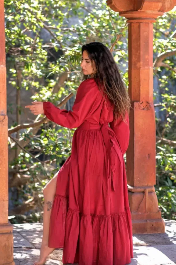 The TwoSisters Bohemian|Bohemian Jurken-Devi Dress Rood
