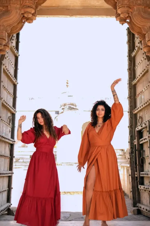 The TwoSisters Bohemian|Bohemian Jurken-Devi Dress Rood