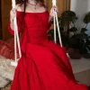 The TwoSisters Bohemian|Bohemian Jurken-Dream Dress Rood Broderie