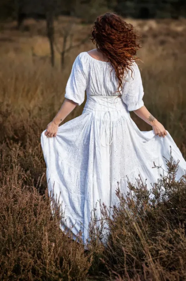 The TwoSisters Bohemian|Bohemian Jurken-Dream Dress Wit Broderie
