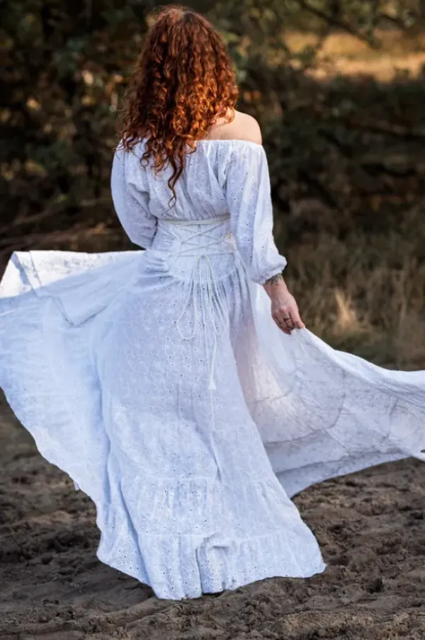 The TwoSisters Bohemian|Bohemian Jurken-Dream Dress Wit Broderie