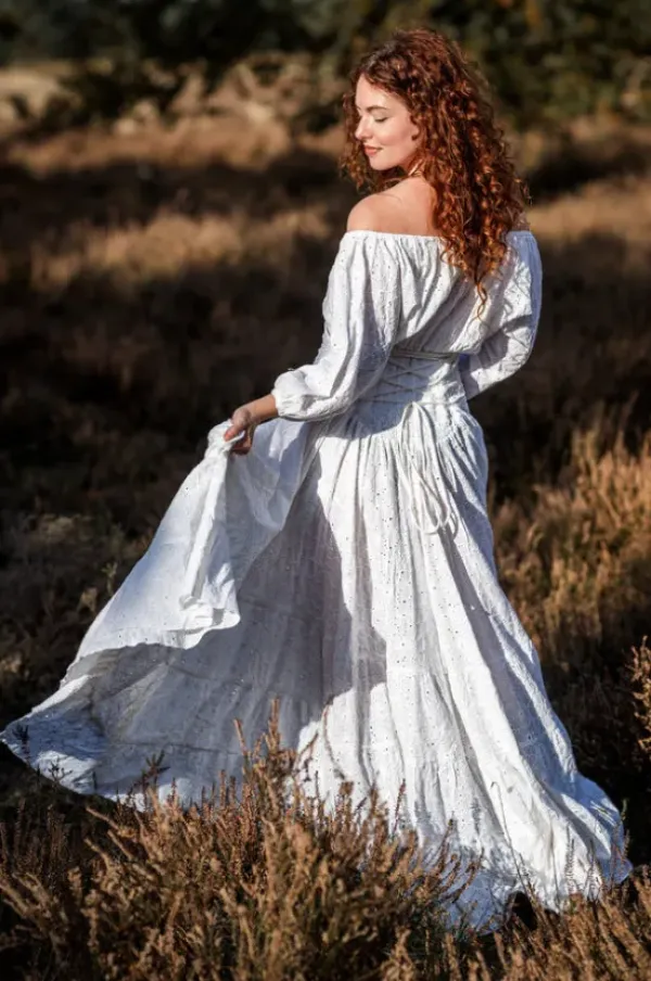 The TwoSisters Bohemian|Bohemian Jurken-Dream Dress Wit Broderie