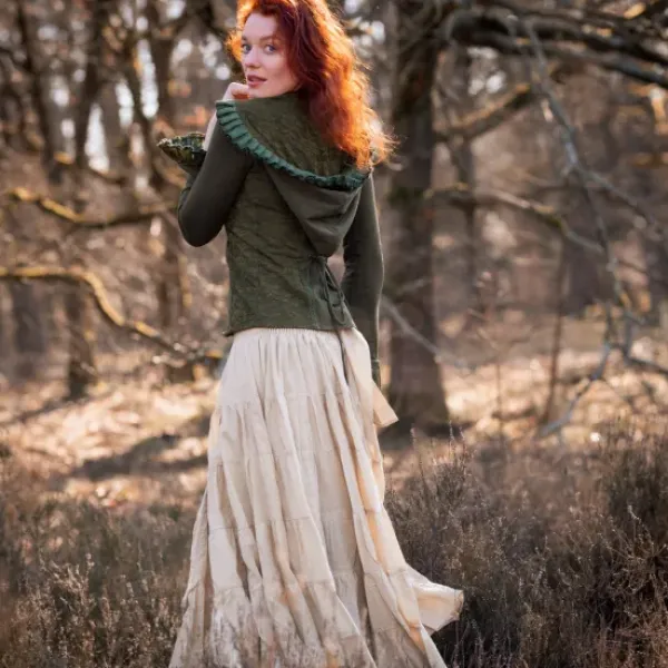 The TwoSisters Tops|Plus Size-Elven Hoodie Top Groen